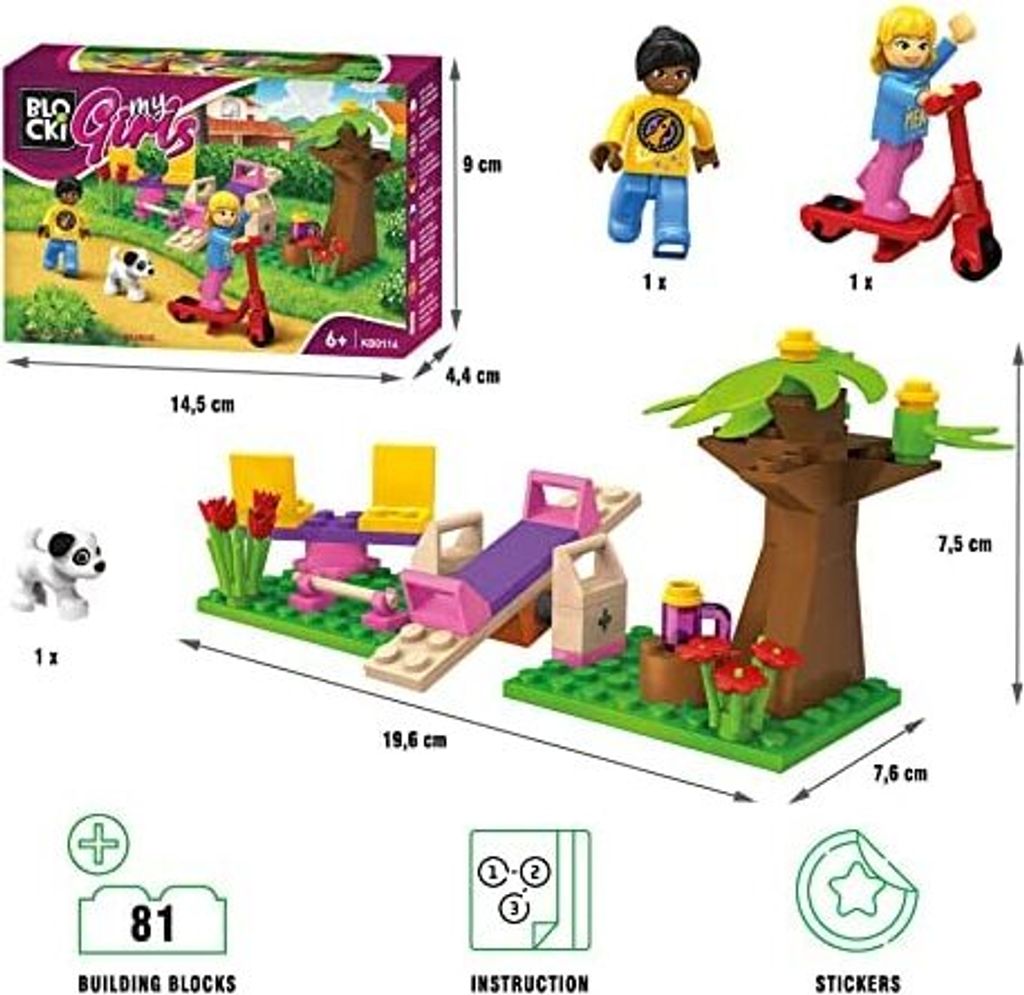 BLOCKI kleiner Spielplatz KB0114 Klemmbaustein Set