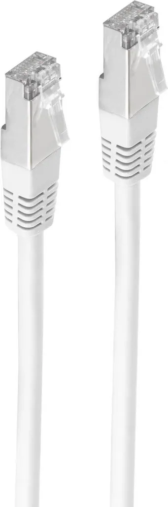 Câble Ethernet Cat 5e F/UTP blanc 0,25m avec blindage anti-interférence