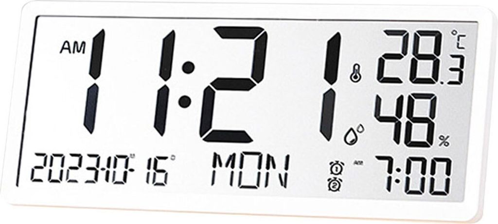 Wanduhr LCD Wanduhr,Multifunktionale Großbild Uhr mit Produktbild 1