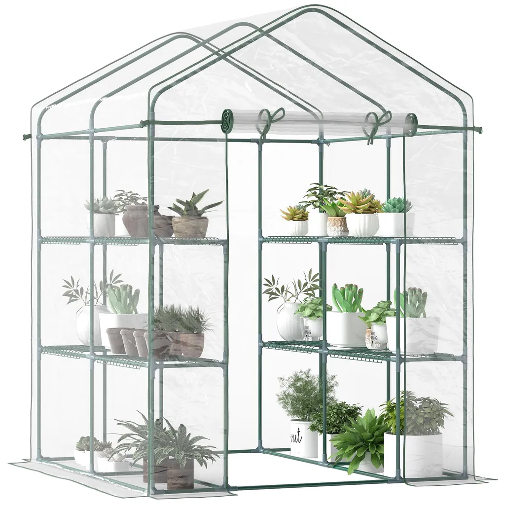 Petite serre de jardin contre le gel avec bâche armée et châssis stable