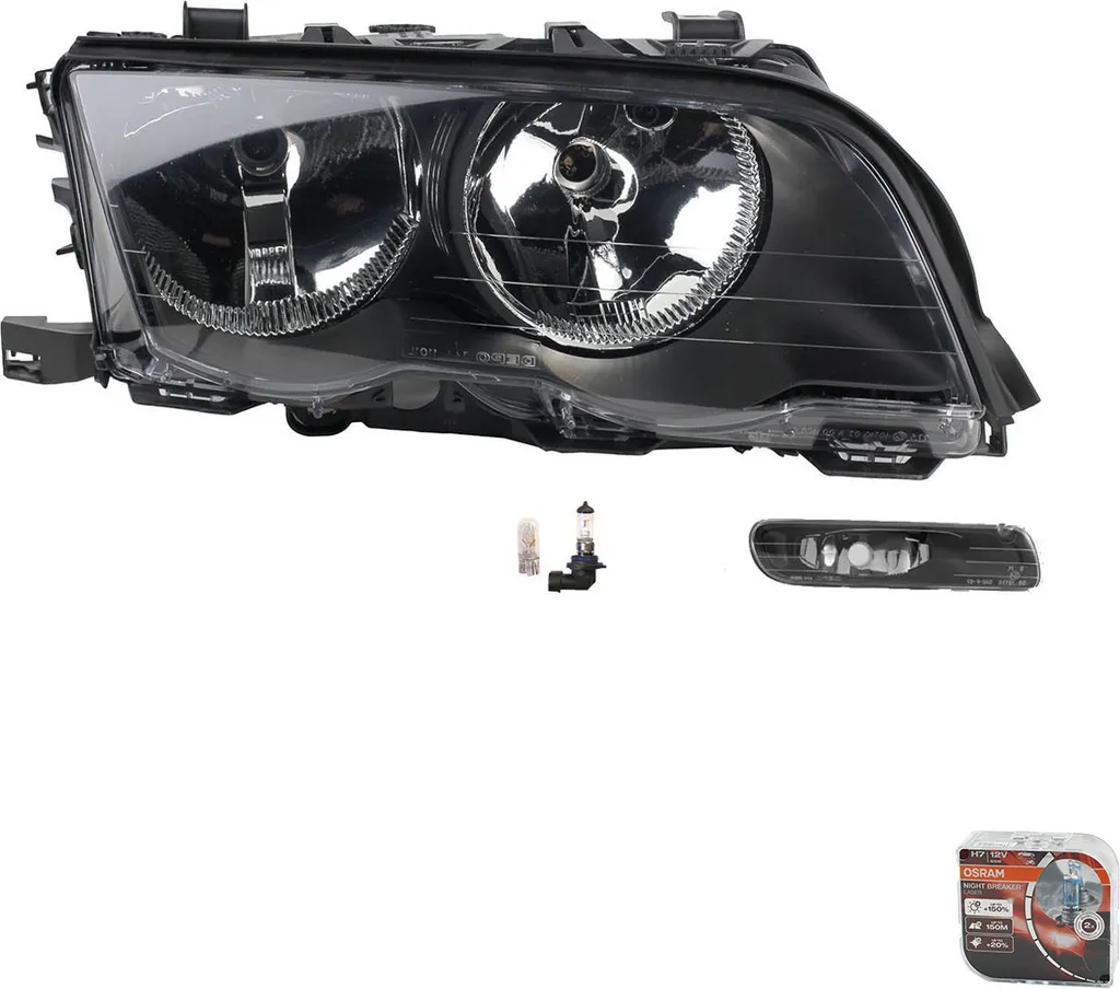 Kit Fari Anteriori Johns BMW E46 318i 320d + Lampade Osram Laser H7