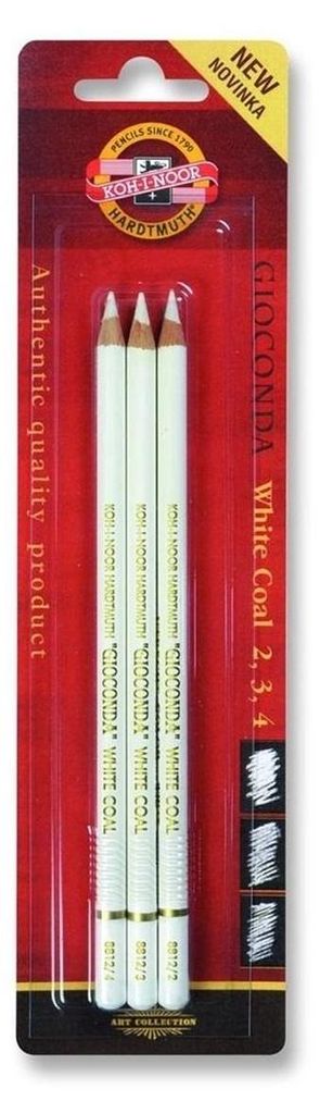 Biały węgiel w ołówku 3 sztuki blister Koh-i-noor Zdjęcie produktu 