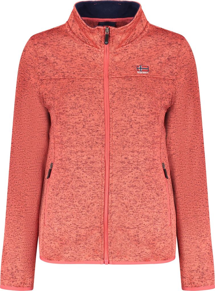 Rosa Damen-Sweatshirt mit Reißverschluss und Stickerei - Norwegen 1963