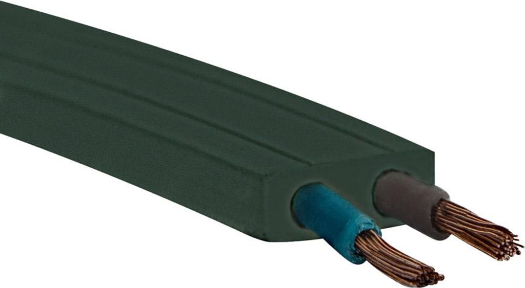 6m Illu-Flachbandkabel H05RNH2-F 2x1,5mm² Dunkelgrün -> Produktbild 