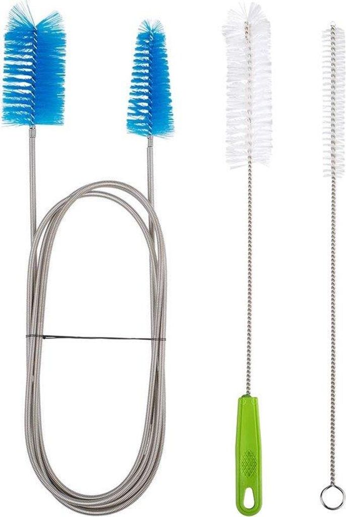 Flexible Doppelend-Auslass-Bürste, 67 Zoll, mit zwei 10 Zoll Strohreinigungsbürsten, für Aquarien, Schlangen, Glasrohre, Dusche, Abfluss, Küche...