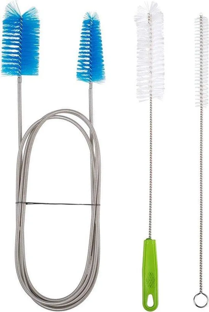Nettoyage de tuyaux et aquarium : brosse flexible double embout 170 cm