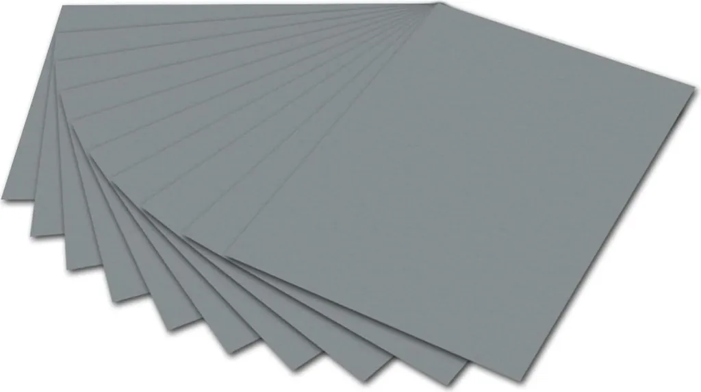 Cartoncino folia Grigio Pietra 50x70cm 300g - 10 Fogli per Modellismo