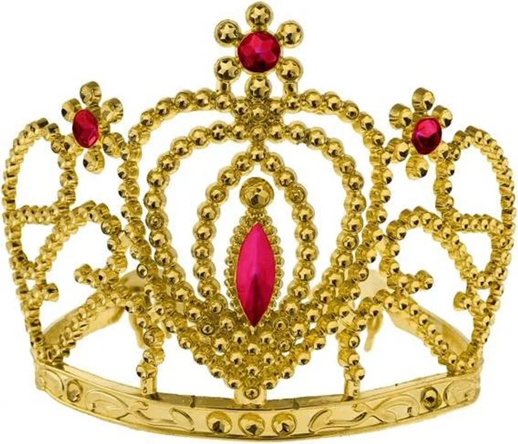 Tiare avec rubis pour déguisement de reine ou cérémonie 1 pièce chic