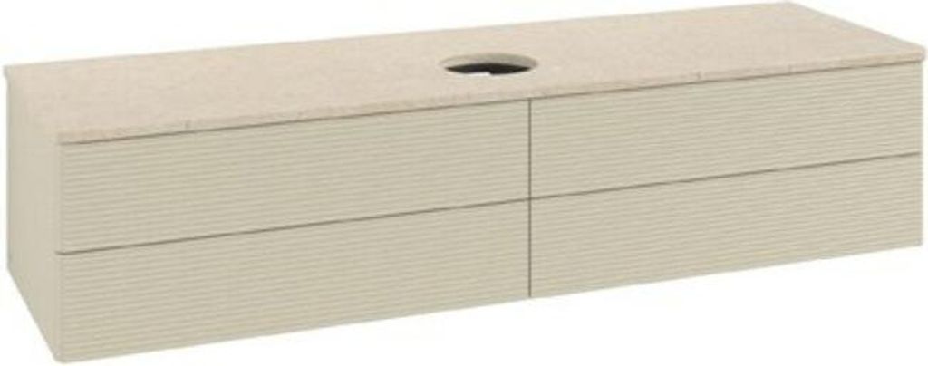 V&B Waschtischunterschrank mit Frontstruktur Antao 160x50cm, WBP-farbe botti., si Gr m Lac