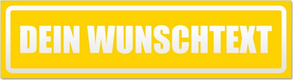 Dein Wunschtext invertiert Magnetschild Schild magnetisch