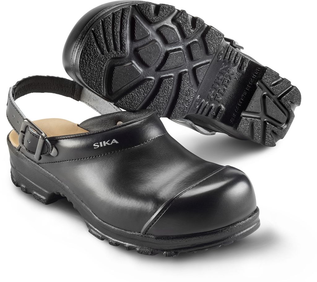 Sika Sicherheitsschuh Flex LBS offener Clog mit Fersenriemen Schwarz-37