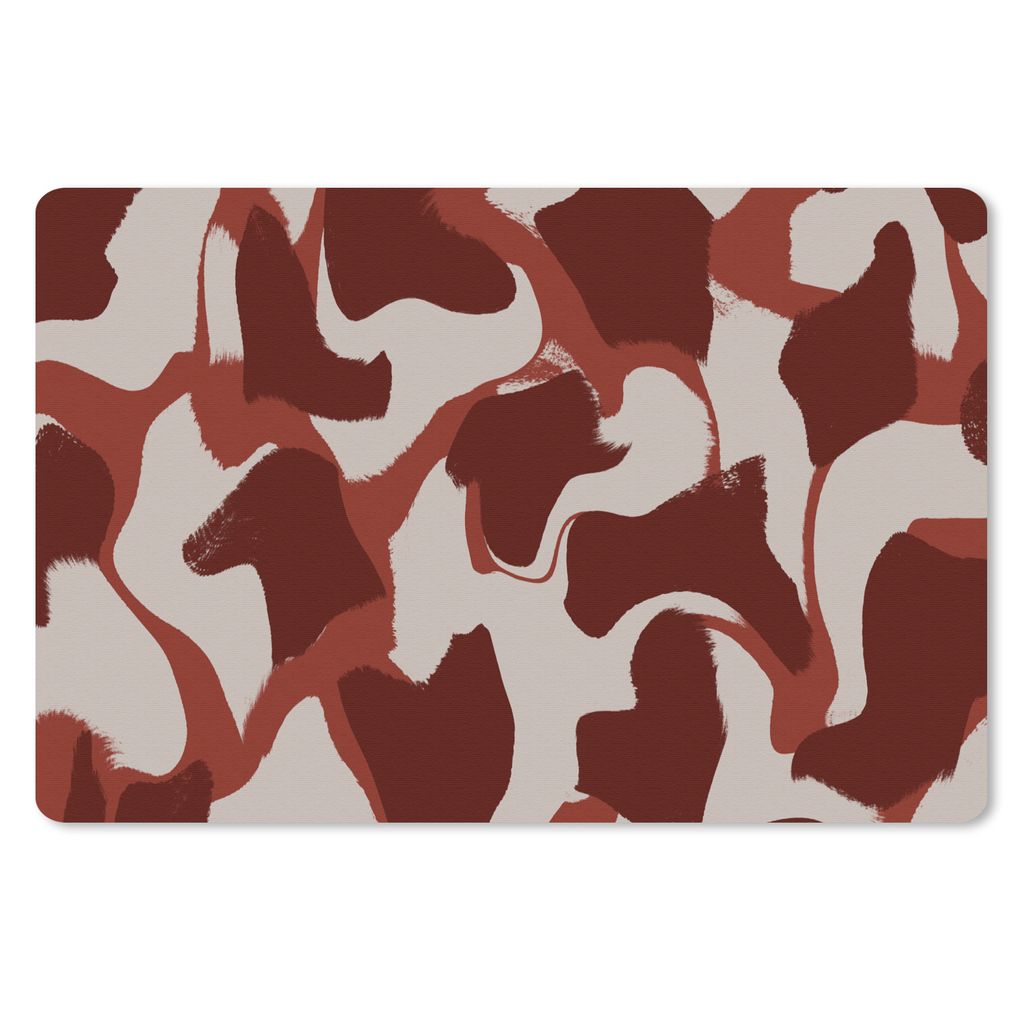 MuchoWow Schreibtischunterlage Abstrakt - Braun - Farben - Pastell 60x40 cm - XXL Mauspad - Großes Mauspad