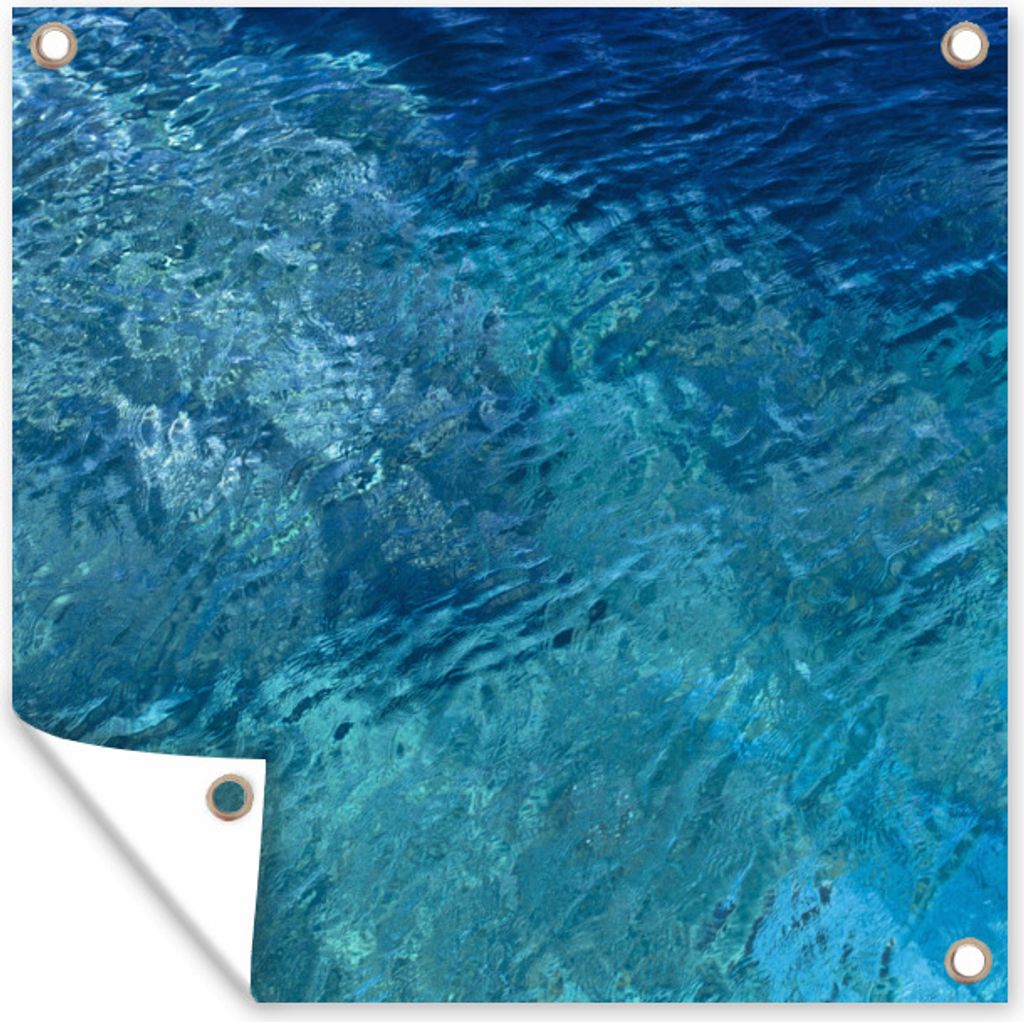 MuchoWow 100x100 cm Outdoor-Poster Gartendeko Sichtschutz Garten Poster für den Garten Meer - Golf - Wasser