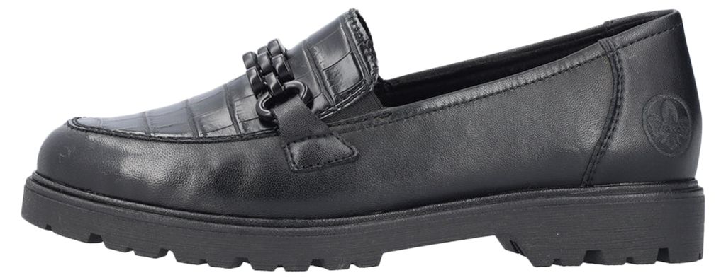 Mocassino in pelle con motivo "Croc" Immagine del prodotto 