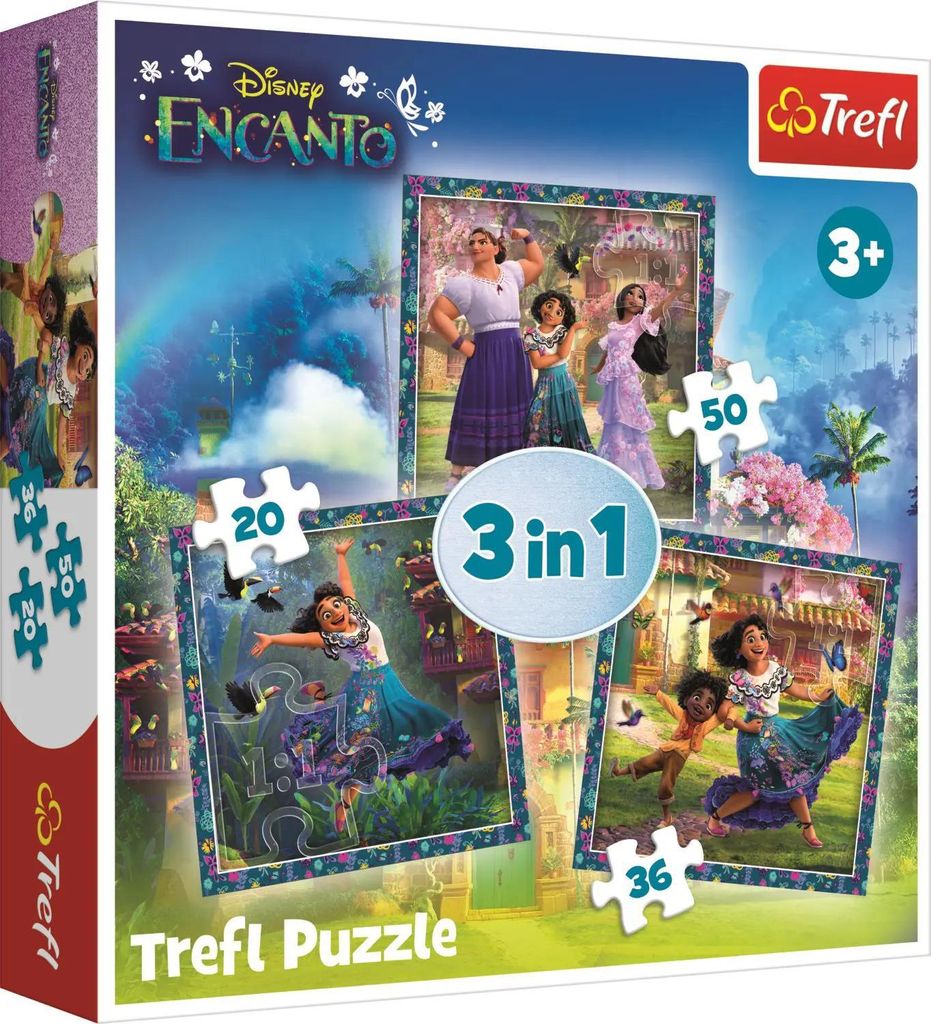 3-in-1-Puzzle: Helden des magischen Encanto 34866 Produktbild 