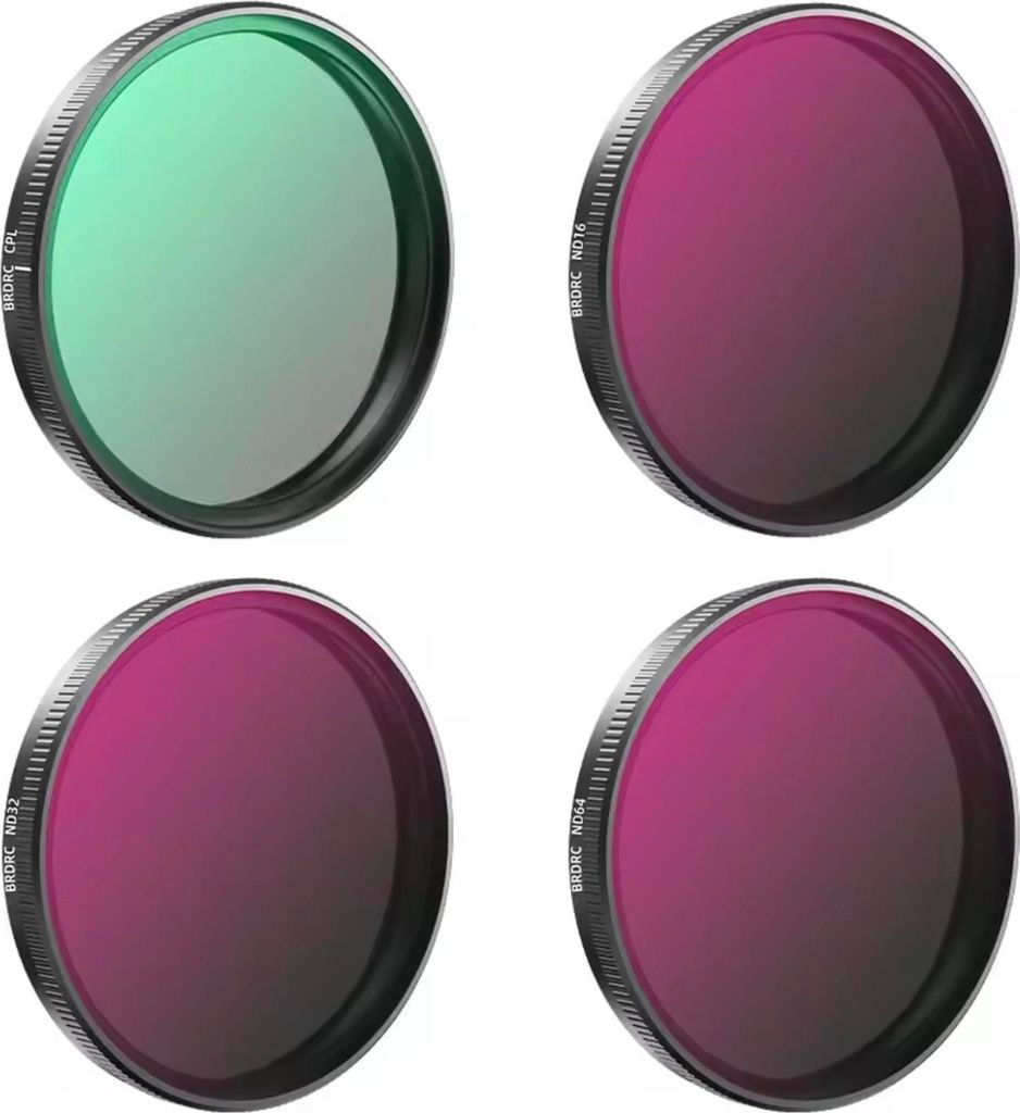 4er-Filtersatz für DJI Osmo Action 3, 4, 5 PRO - CPL / ND16 / ND32 / ND64