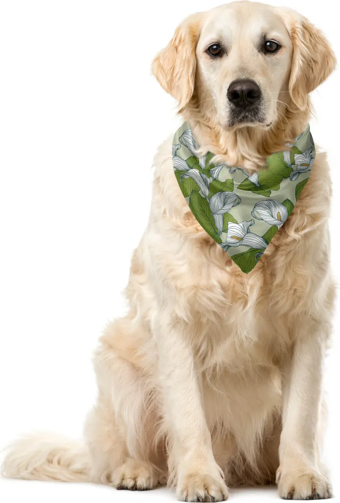Bandana Pet ABAKUHAUS Verde Natura 40x40 - Accessorio Botanico Cani
