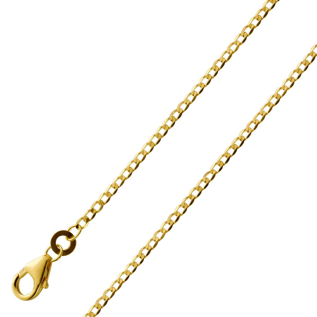 Panzerkette 1,6mm Gelbgold 333 8 Karat massiv Cuban Link Produktbild 