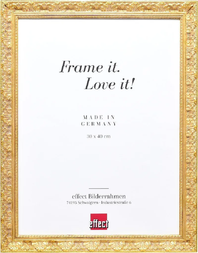 Cornice Foto Barocca Oro 20x28 cm - Idea Regalo in Legno Pregiato