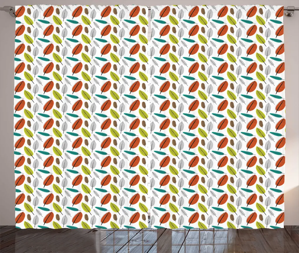 Rideaux rustiques multicolores pour chambre à coucher avec motifs créatifs