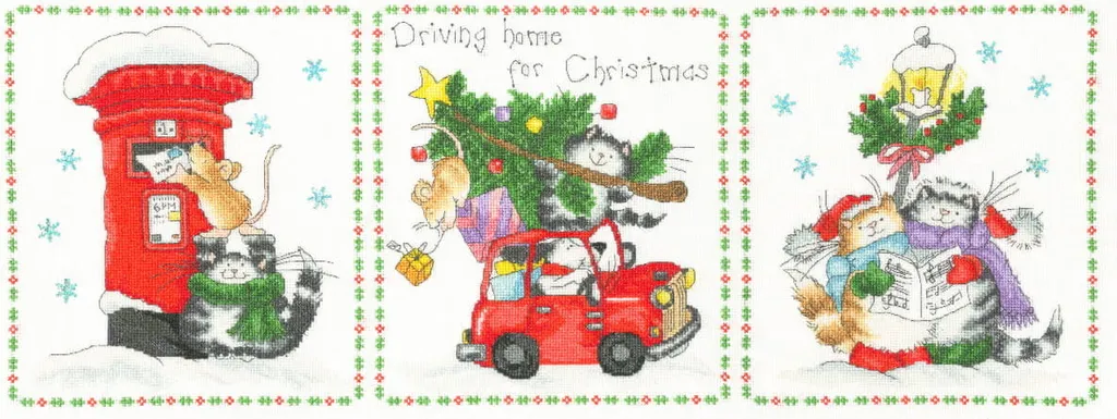 Kit Punto Croce Bothy Threads XMS37 Driving Home For Christmas 60x23
