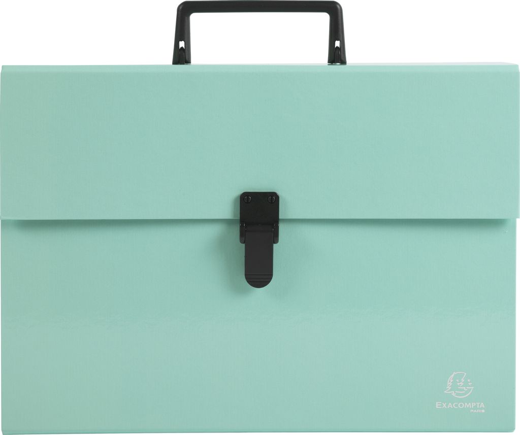 Exacompta 4x Fächermappe mit Griff, 18 Fächer, Aquarel - Pastellgrün - 56763E