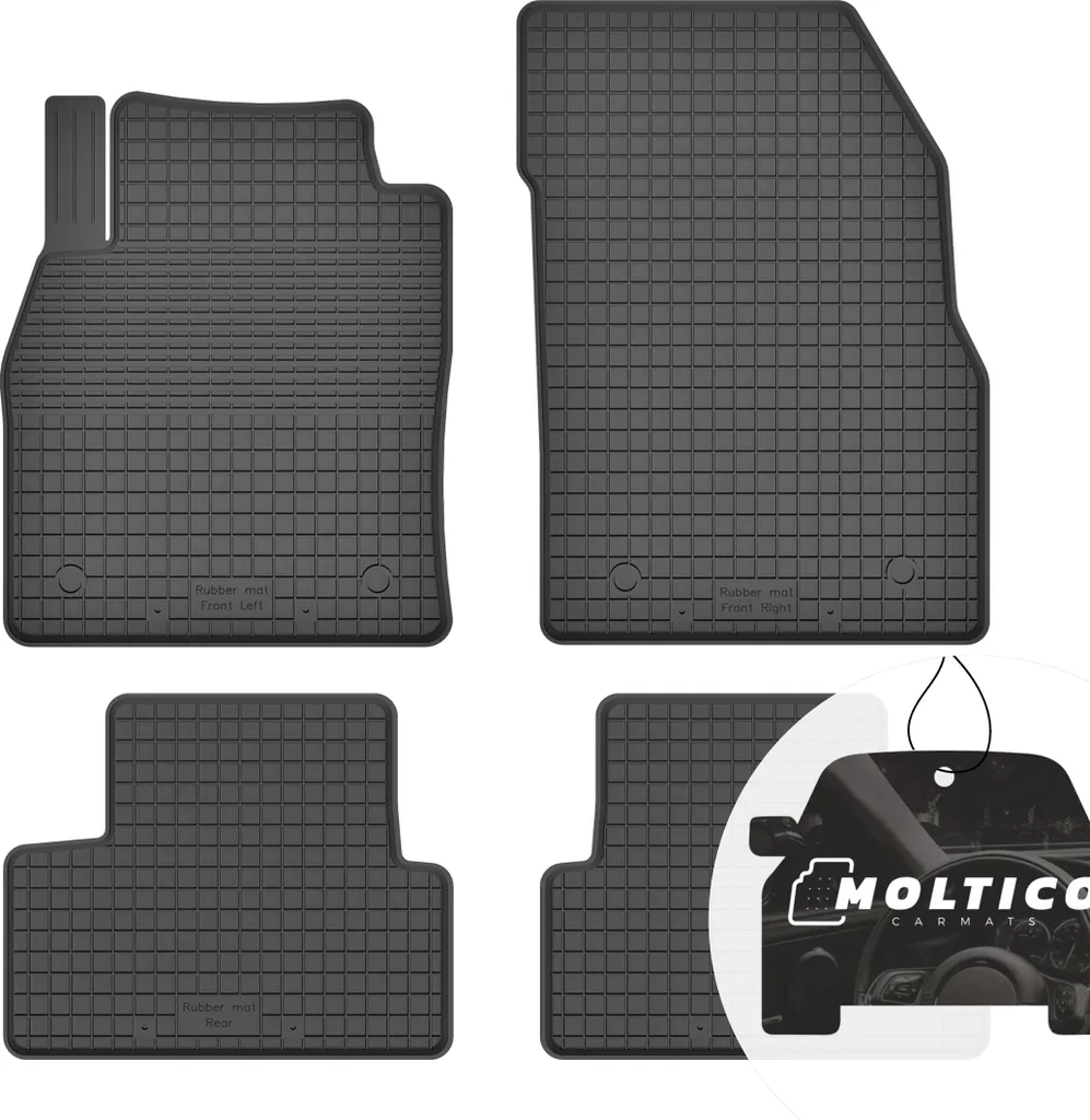 Tappetini Auto Gomma Opel Cascada 2013-2019 Set 4 Pezzi Bordo Protettivo