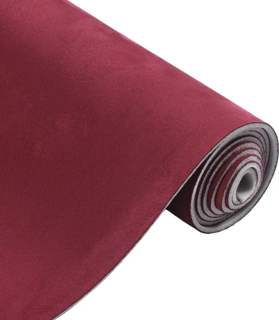 Tissu Suédé Vin Rouge pour Toit de Voiture 150g - 145 x 96 cm de Long