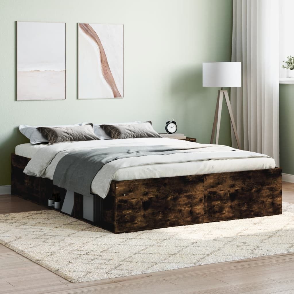 Cloris Designermöbel Bettgestell Räuchereiche 135x190 cm 2024 Neu