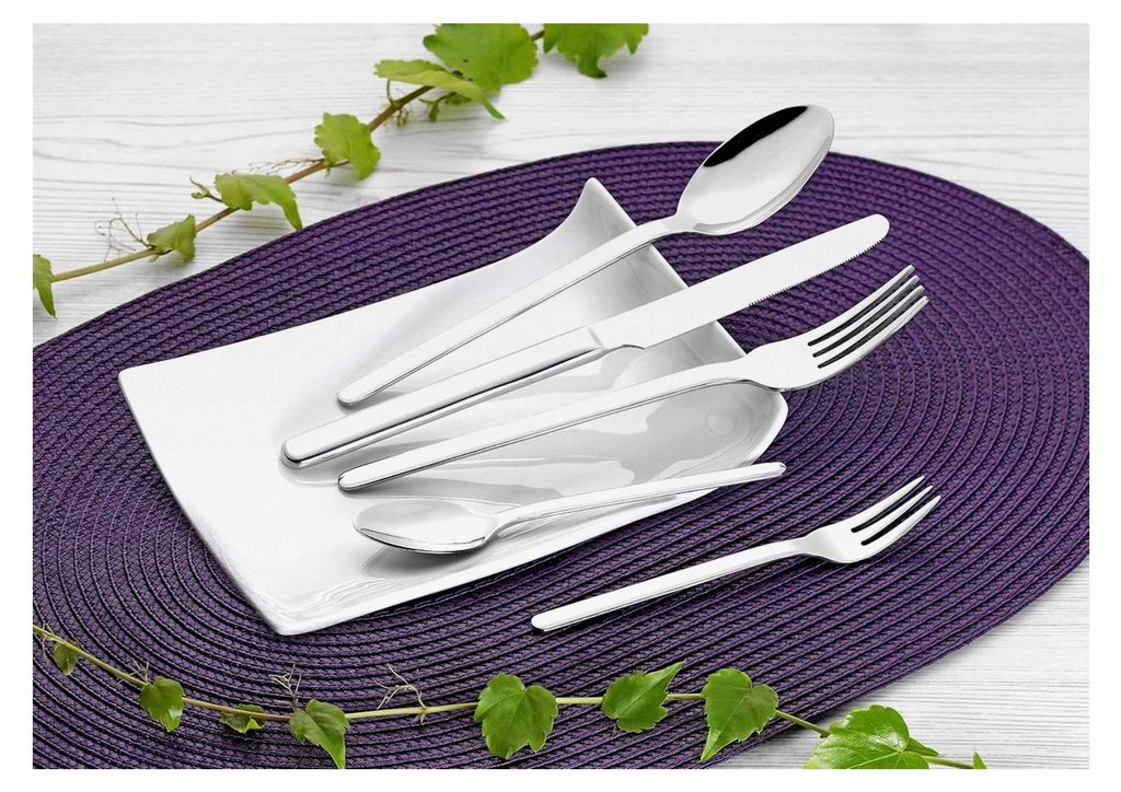 Besteck-Set Bettina Hochglanz-poliert 30-teilig, Edelstahl, 22 x 7 x 6 cm, Silber