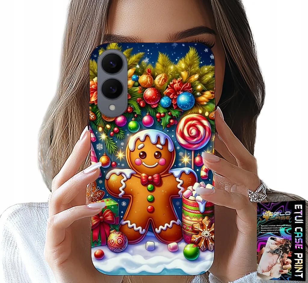 Custodia Per Samsung Galaxy S25 Edge - Pan Di Zenzero, Caramelle Natalizie + Vetro