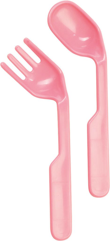 set ErgonomischLöffel und Gabel rosa 2-teilig