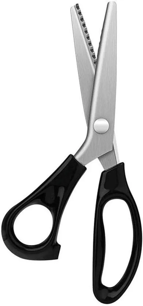 Ciseaux zigzag acier inoxydable 23,5 cm noirs avec lames de précision
