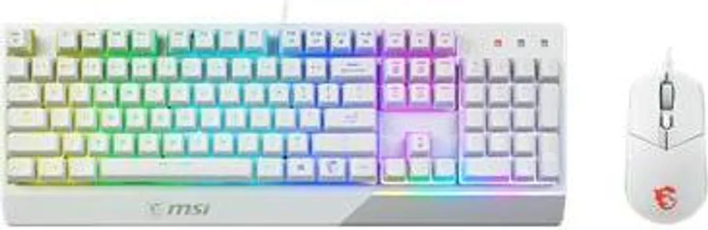Setup Gaming Complet Blanc MSI VIGOR GK30 pour Joueur PC et Streaming