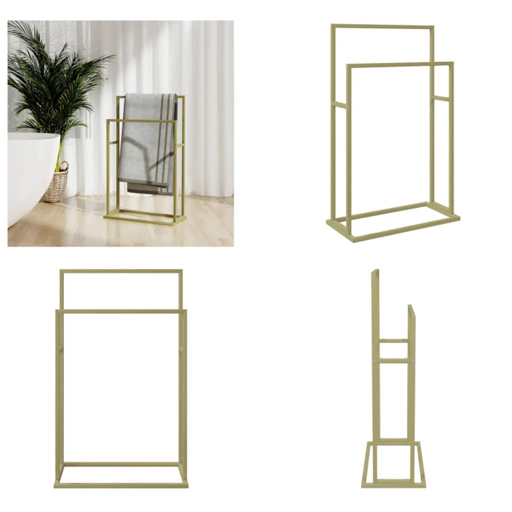 Support serviettes salle de bain sur pied pour un séchage rapide d'or