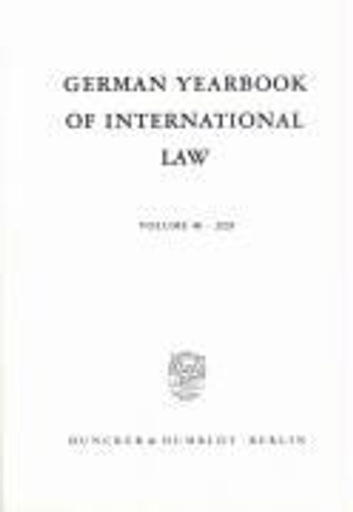 German Yearbook of International Law / Jahrbuch für Internationales Recht 48/2005