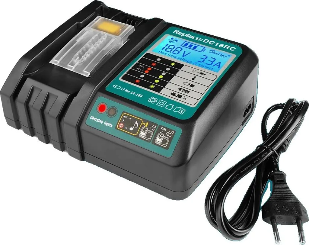 Caricabatterie, ricarica intelligente, display LCD, versione con display LCD