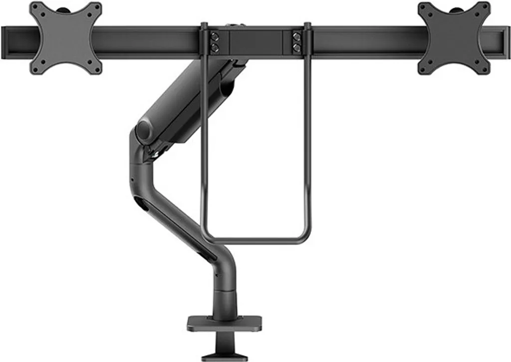 Support Bureau Double Écran pour Télétravail - Installation 17-27 Noir - 6