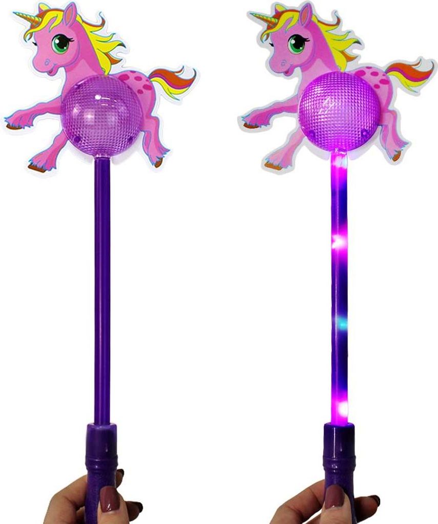 Einhorn Leuchtstab in Lila - ca. 38 cm