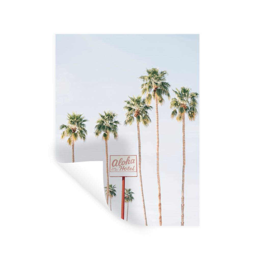 MuchoWow Wandtattoo Wandsticker Wandaufkleber Palmen - Sommer - Natur - Himmel 120x160 cm Selbstklebend und Repositionierbar - Wierderverwendbar ...