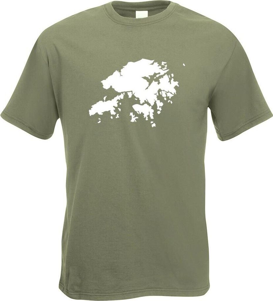 Kiwistar - T-Shirt - Olive - Hong Kong - Hongkong Herren Funshirt Bedruckt Design Sprüche Spruch Motive - mit Motiv Bedruckt - Funshirt Design - S...