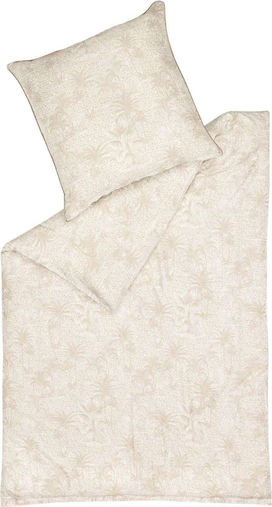 SPORTALM Kitzbühel Satin Bettwäsche PALMS Beige 140 x 200 cm