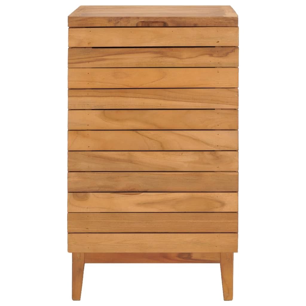 vidaXL Wäschekorb 40×40×70 cm Teak Massivholz Produktbild 
