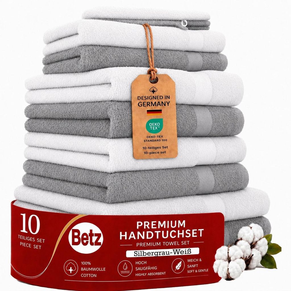 Betz 10-tlg. Handtuch-Set PREMIUM 2 Duschtücher 4 Produktbild 