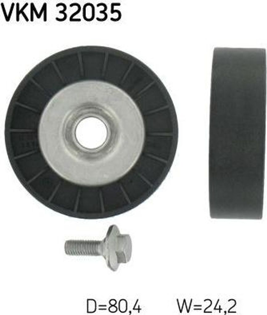 SKF VKM 32035 Umlenkrolle Keilrippenriemen für LANCIA Y (840A)