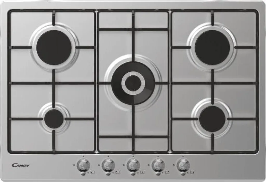 Table gaz 75cm Candy 5 feux inox : fini le manque de place en cuisine