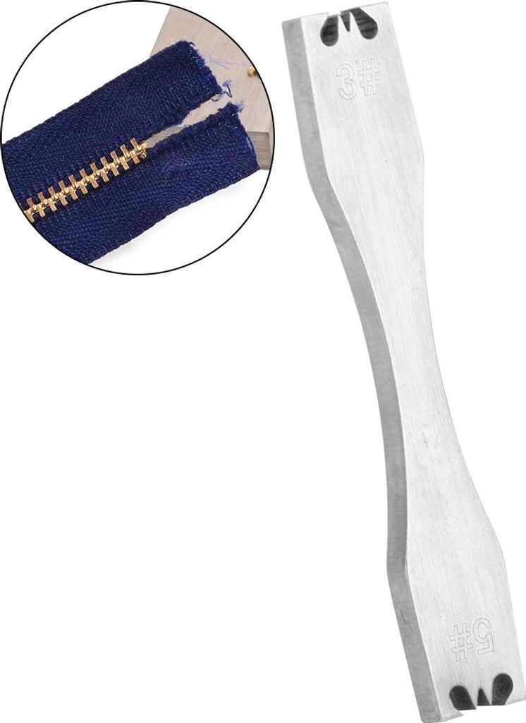 Zipper-Ausrüstungsentferner DIY-Handwerkwerkzeug Lederversorgungswerkzeug (3#-5#Doppeler Zweck)