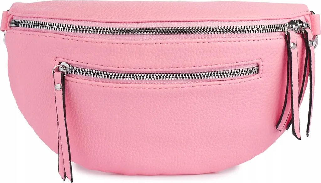 Sac à bandoulière spacieux en cuir véritable rose grand volume