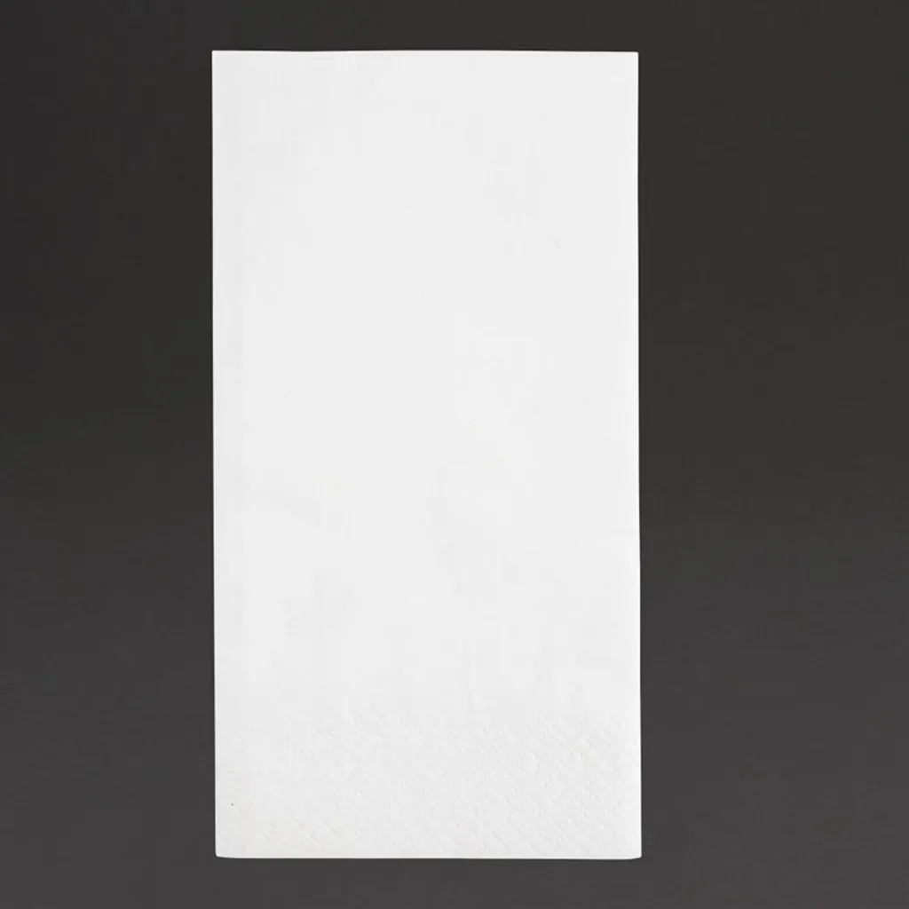 Lot de 2000 serviettes blanches 1/8 pour buffet et traiteur de 33 cm