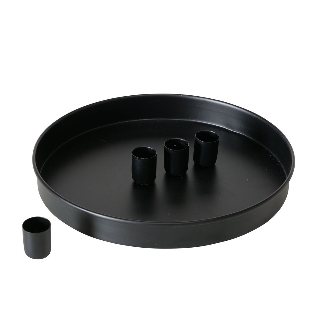 LS-LebenStil Kerzentablett Kerzenhalter Magnet Schwarz 4 Produktbild 2